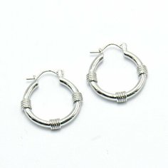 Серьги конго Silver WINGS, серебряный