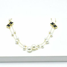 Колье Silver WINGS, эмаль, длина 170 см