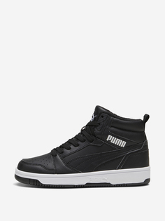 Кеды утепленные для мальчиков PUMA Rebound V6 Mid WTR Jr, Черный