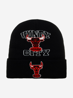 Шапка с отворотом MITCHELL NESS KTCFSH22022-CBUBLCK Chicago Bulls NBA (черный), Черный Mitchell&Ness