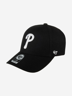 Бейсболка 47 BRAND B-MVP19WBV-BKA Philadelphia Phillies MLB (черный), Черный 47