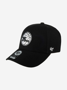 Бейсболка 47 BRAND K-MVP16WBV-BK Philadelphia 76Ers NBA (черный), Черный 47