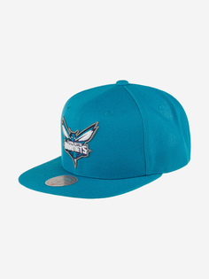 Бейсболка с прямым козырьком MITCHELL NESS 6HSSJS19078-CHOTEAL Charlotte Hornets NBA (голубой), Голубой Mitchell&Ness