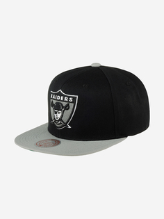 Бейсболка с прямым козырьком MITCHELL NESS HHSS4537-ORAYYPPPBKGY Oakland Raiders NFL (черный), Черный Mitchell&Ness