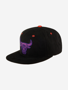 Бейсболка с прямым козырьком MITCHELL NESS HHSS5822-CBUYYPPPBKPR Chicago Bulls NBA (черный), Черный Mitchell&Ness