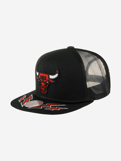Бейсболка с прямым козырьком MITCHELL NESS HHSS7016-CBUYYPPPBLCK Chicago Bulls NBA (черный), Черный Mitchell&Ness