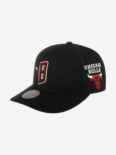 Бейсболка MITCHELL NESS HHSS6580-CBUYYPPPBLCK Chicago Bulls NBA (черный), Черный Mitchell&Ness