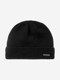 Шапка с отворотом STETSON 8599345 BEANIE MERINO (черный), Черный