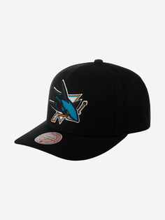 Бейсболка MITCHELL NESS HHSS5370-SJSYYPPPBLCK San Jose Sharks NHL (черный), Черный Mitchell&Ness