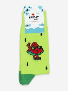 Носки с рисунками St.Friday Socks - Долька арбуза, Зеленый