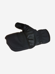 Перчатки-варежки Norfin SOFTSHELL утепленные зимние для охоты, рыбалки, занятий спортом, Черный