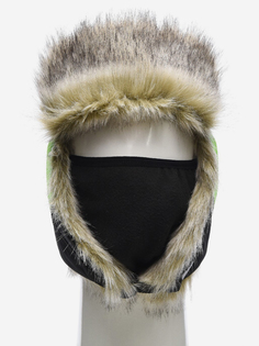 Шапка ушанка мужская зимняя меховая Huntsman Elbrus для туризма, рыбалки, охоты, Черный