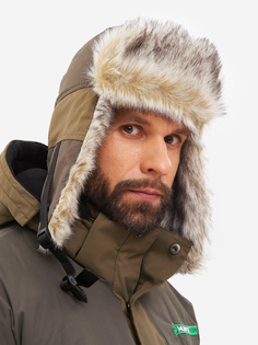 Шапка ушанка зимняя мужская Huntsman Yukon Ice для туризма, рыбалки, охоты мембранная, Зеленый