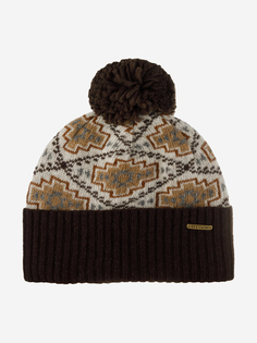Шапка с помпоном STETSON 8599386 BEANIE NAVAJO (коричневый), Коричневый