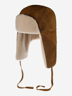 Шапка ушанка STETSON 9297302 BOMBER CAP CALF SPLIT (коричневый), Коричневый