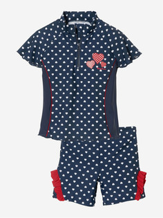 Купальный костюм для девочек Playshoes "Сердечки", Синий
