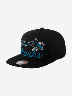 Бейсболка с прямым козырьком MITCHELL NESS 6HSSLD21213-SJSBLCK San Jose Sharks NHL (черный), Черный Mitchell&Ness