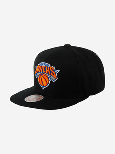 Бейсболка с прямым козырьком MITCHELL NESS 6HSSDX21129-NYKBLCK New York Knicks NBA (черный), Черный Mitchell&Ness