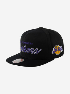 Бейсболка с прямым козырьком MITCHELL NESS 6HSSMM19008-LALBLCK Los Angeles Lakers NBA (черный), Черный Mitchell&Ness