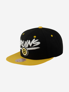 Бейсболка с прямым козырьком MITCHELL NESS HHSS5734-BBNYYPPPBKYW Boston Bruins NHL (желтый), Желтый Mitchell&Ness