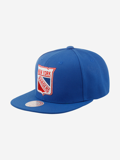 Бейсболка с прямым козырьком MITCHELL NESS 6HSSDX22015-NYABLUE New York Rangers NHL (синий), Синий Mitchell&Ness