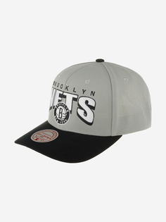 Бейсболка MITCHELL NESS HHSS6638-BNEYYPPPGREY Brooklyn Nets NBA (серый), Серый Mitchell&Ness