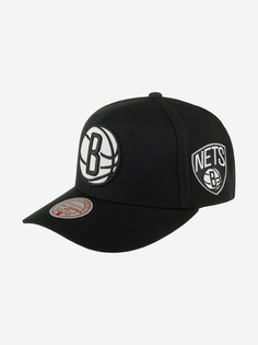 Бейсболка MITCHELL NESS HHSS6580-BNEYYPPPBLCK Brooklyn Nets NBA (черный), Черный Mitchell&Ness