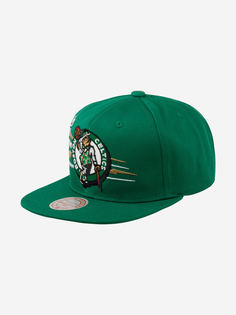 Бейсболка с прямым козырьком MITCHELL NESS 6HSSSH21230-BCEKYGN Boston Celtics NBA (зеленый), Зеленый Mitchell&Ness