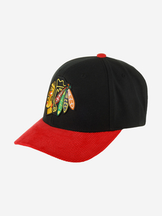 Бейсболка MITCHELL NESS HP7974-CBHBLCK Chicago Blackhawks NHL (черный), Черный Mitchell&Ness
