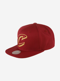 Бейсболка с прямым козырьком MITCHELL NESS HHSS3256-CCAYYPPPDKRD Cleveland Cavaliers NBA (малиновый), Мультицвет Mitchell&Ness
