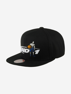 Бейсболка с прямым козырьком MITCHELL NESS HHSS6885-CLBYYPPPBLCK And 1 (черный), Черный Mitchell&Ness