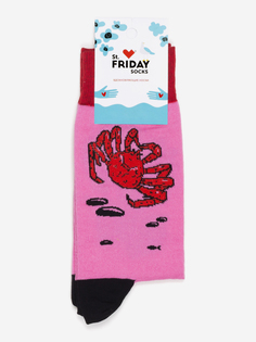 Носки с рисунками St.Friday Socks - Камчатский краб, Розовый