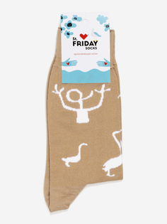 Носки с рисунками St.Friday Socks - Рисунки на скале, Бежевый