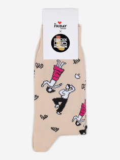 Носки с рисунками St.Friday Socks x Sock Club Moscow - Отдыхающие, Бежевый
