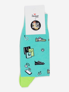 Носки с рисунками St.Friday Socks x Sock Club Moscow - Покупки, Зеленый