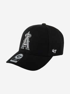 Бейсболка 47 BRAND B-MPDTP04WBP-BK Los Angeles Angels MLB (черный), Черный 47