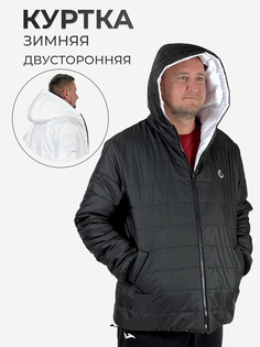 Куртка мужская зимняя пуховик двусторонняя с капюшоном, Белый Paterc Legion