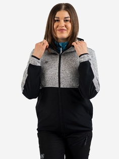 Кофта спортивная NoName Fleece Jacket WOS 24 Grey Melange флисовая с капюшоном, Серый
