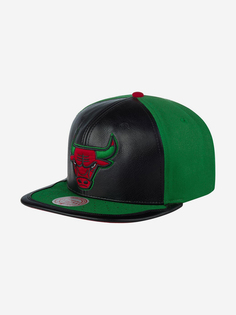 Бейсболка с прямым козырьком MITCHELL NESS 6HSSMM19224-CBUGNRD Chicago Bulls NBA (черный), Черный Mitchell&Ness