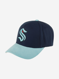 Бейсболка MITCHELL NESS HP7974-SKRNAVY Seattle Kraken NHL (синий), Синий Mitchell&Ness