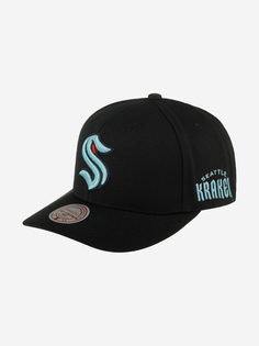 Бейсболка MITCHELL NESS HHSS6644-SKRYYPPPBLCK Seattle Kraken NHL (черный), Черный Mitchell&Ness