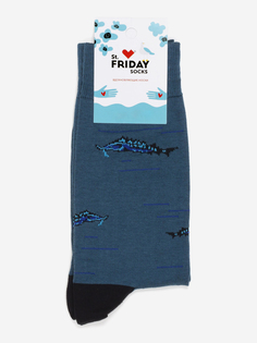 Носки с рисунками St.Friday Socks - Рыбалка, Синий