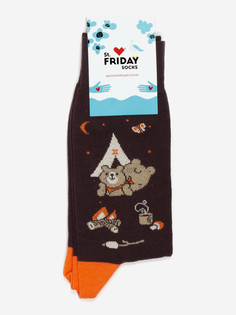 Носки с рисунками St.Friday Socks - Косолапый хайкинг, Коричневый