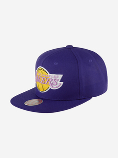 Бейсболка с прямым козырьком MITCHELL NESS 6HSSDX21128-LALPURP Los Angeles Lakers NBA (фиолетовый), Фиолетовый Mitchell&Ness