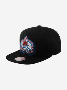 Бейсболка с прямым козырьком MITCHELL NESS HHSS6085-CAVYYPPPBLCK Colorado Avalanche NHL (черный), Черный Mitchell&Ness