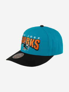 Бейсболка MITCHELL NESS HHSS6642-SJSYYPPPTEAL San Jose Sharks NHL (голубой), Голубой Mitchell&Ness