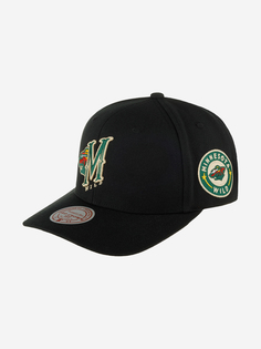 Бейсболка MITCHELL NESS HHSS6644-MWIYYPPPBLCK Minnesota Wild NHL (черный), Черный Mitchell&Ness