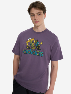 Футболка мужская adidas Doodle, Фиолетовый