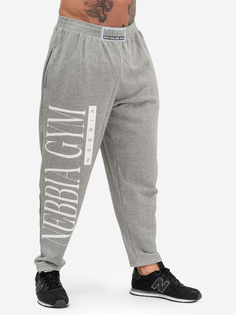 Брюки спортивные мужские NEBBIA Beast Mode On iconic sweatpants 186, Серый