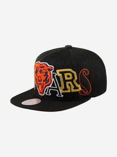 Бейсболка с прямым козырьком MITCHELL NESS HHSS1211-CBEYYPPPBLCK Chicago Bears NFL (черный), Черный Mitchell&Ness
